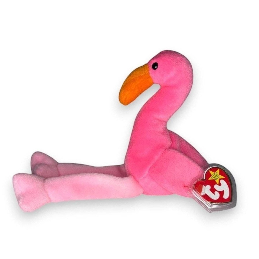 Pinky the Flamingo | Tropical Pink Beauty | Mint Heart Tag TY Beanie Baby